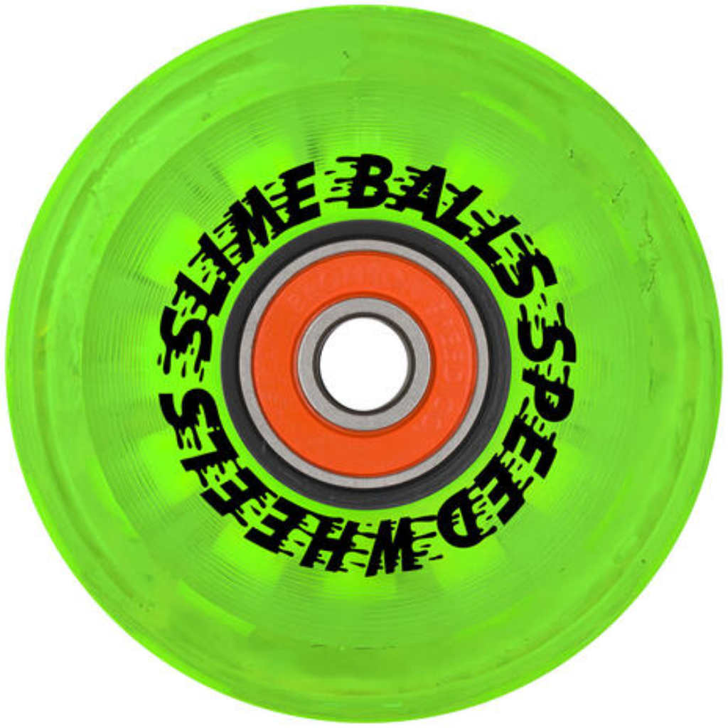 Santa Cruz OG Slime Balls Cafe Light Ups 60mm 78A - Slime Green | Shop skateboard wheels online with Pavement Skate Store! Free Aotearoa NZ shipping over $100*