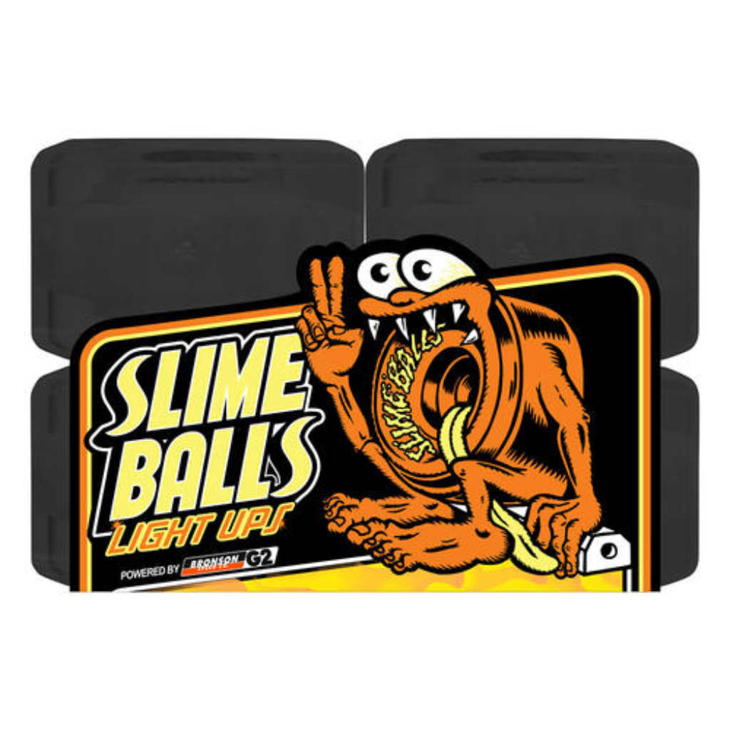 Santa Cruz OG Slime Balls Flame Light Ups 66mm 78A - Black | Shop skateboard wheels online with Pavement Skate Store! Free Aotearoa NZ shipping over $100*