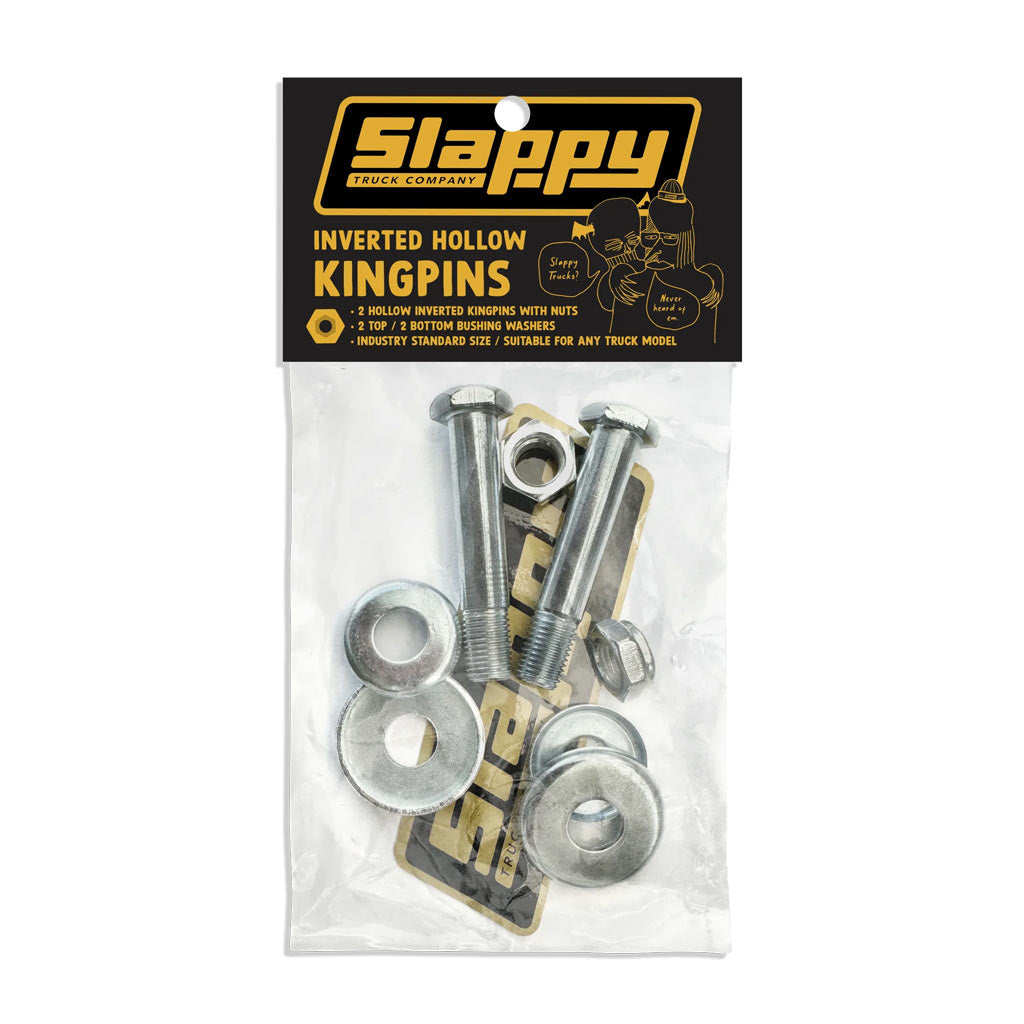 Slappy Trucks Ultra Low Inverted Hollow Kingpins Set | Shop Slappy Trucks online with Pavement Skate Store and enjoy free Aotearoa NZ shipping over $100*!
