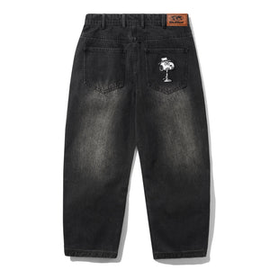 Butter Goods X Peanuts Spike Denim Jeans in Faded Black | Shop Butter Goods with free Aotearoa shipping over $100* with Pavement Skate Store online!