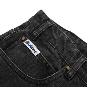 Butter Goods X Peanuts Spike Denim Jeans in Faded Black | Shop Butter Goods with free Aotearoa shipping over $100* with Pavement Skate Store online!