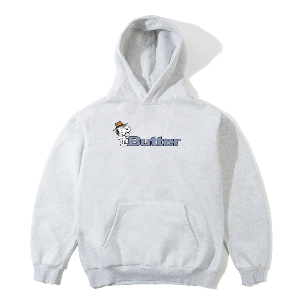 Butter Goods X Peanuts Spike Logo Hoody in Ash | Shop Butter Goods with free Aotearoa shipping over $100* with Pavement Skate Store online!