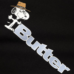 Butter Goods X Peanuts Spike Logo Tee in Black | Shop Butter Goods with free Aotearoa shipping over $100* with Pavement Skate Store online!