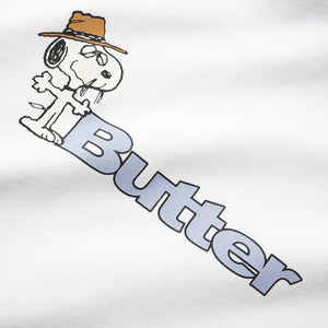 Butter Goods X Peanuts Spike Logo Tee in White | Shop Butter Goods with free Aotearoa shipping over $100* with Pavement Skate Store online!
