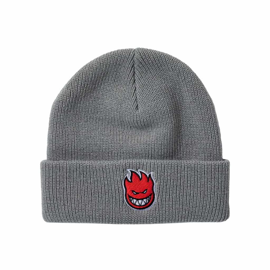 Spitfire Bighead Fill Cuff Beanie - Grey/Red | Shop Spitfire online with Pavement Skate Store with free Aotearoa NZ shipping over $100*!