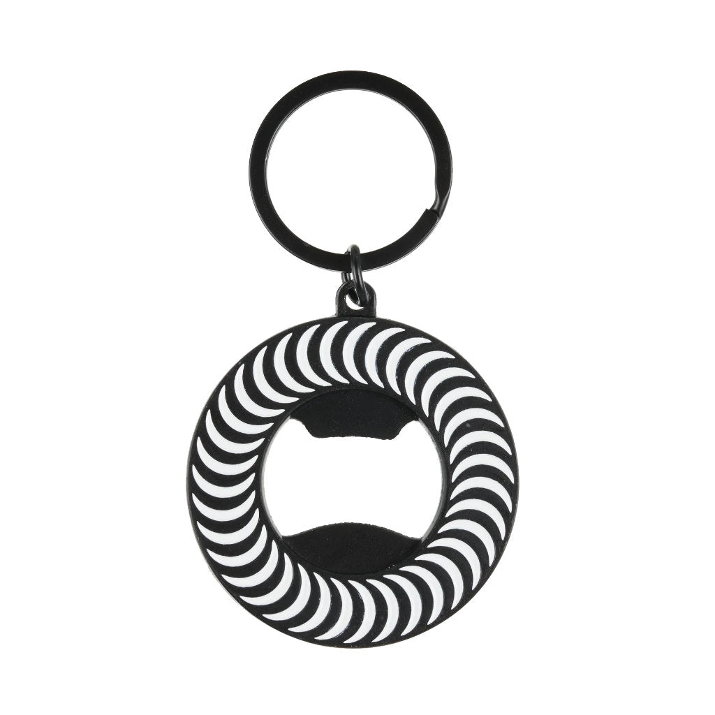 Spitfire Classic Swirl Bottle Opener Key Chain in Black/White | Free Aotearoa NZ shipping on Spitfire orders over $100* with Pavement Skate Store!