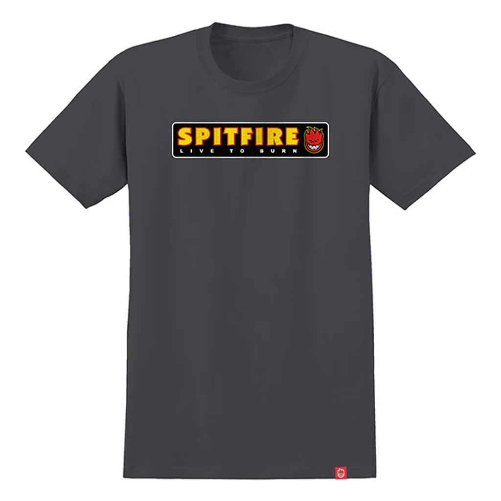 Spitfire LTB Tee - Charcoal/Multi. 100% cotton. Regular fit. Screen printed front.   Shop Spitfire clothing, skateboard wheels and accessories all online with Pavement skate store, Dunedin's independent since 2009. Free NZ shipping over $150 - Same day Dunedin delivery - Easy returns.