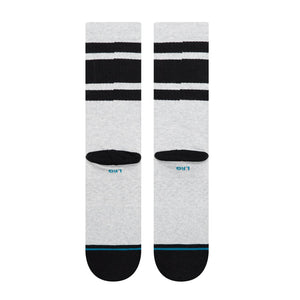 Stance Boyd Skull Crew Socks in Heather Grey | Shop Stance socks online with Pavement Skate Store with free Aotearoa NZ shipping over $100*!