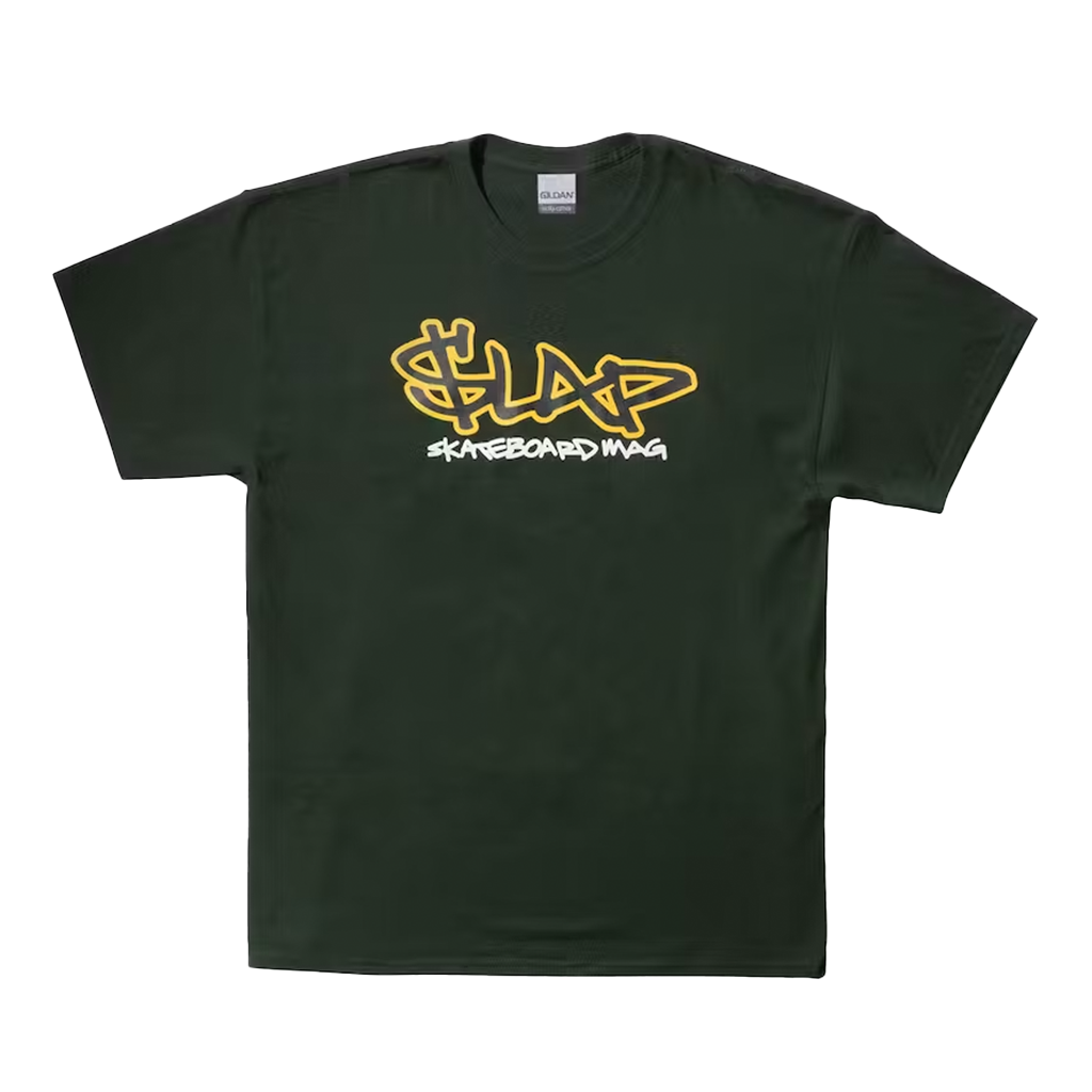 Slap Sash Logo Tee - Forest Green. Heavyweight, 100% pre-shrunk cotton. Screen Printed front. Free NZ shipping when you spend over $100 on your Project Pargo order. Dunedin's locally owned and operated skate store, Pavement. 