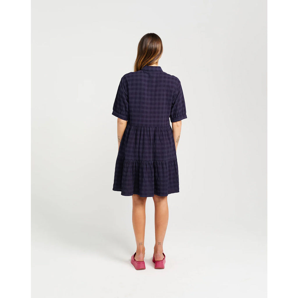 THING THING NOVA DRESS - NAVY CHECK