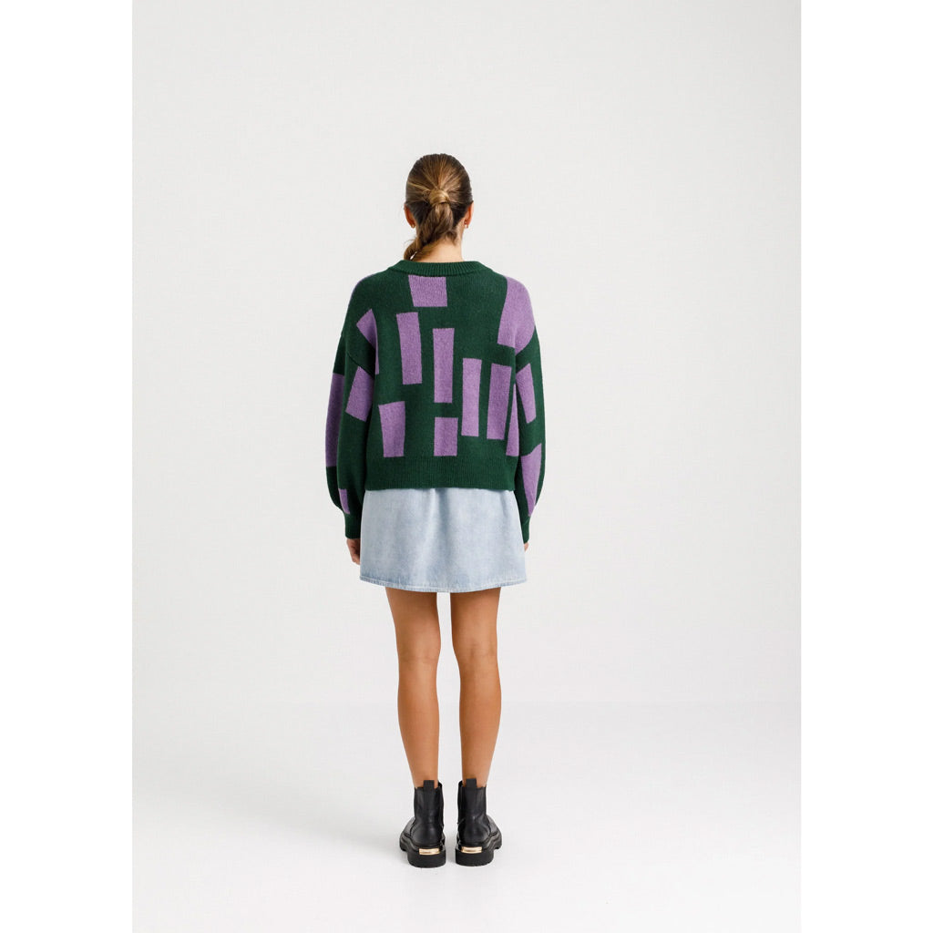 THING THING DAZED CARDIGAN - LILAC FOREST