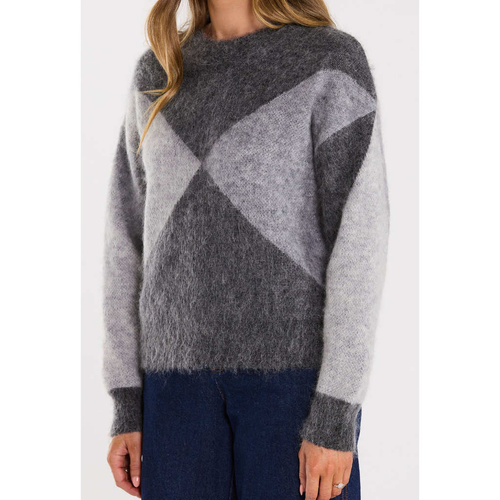 Thing Thing Astrid Jumper - Greyscale | Free Aotearoa NZ shipping on your Thing Thing clothing orders over $100* with Pavement Skate Store!