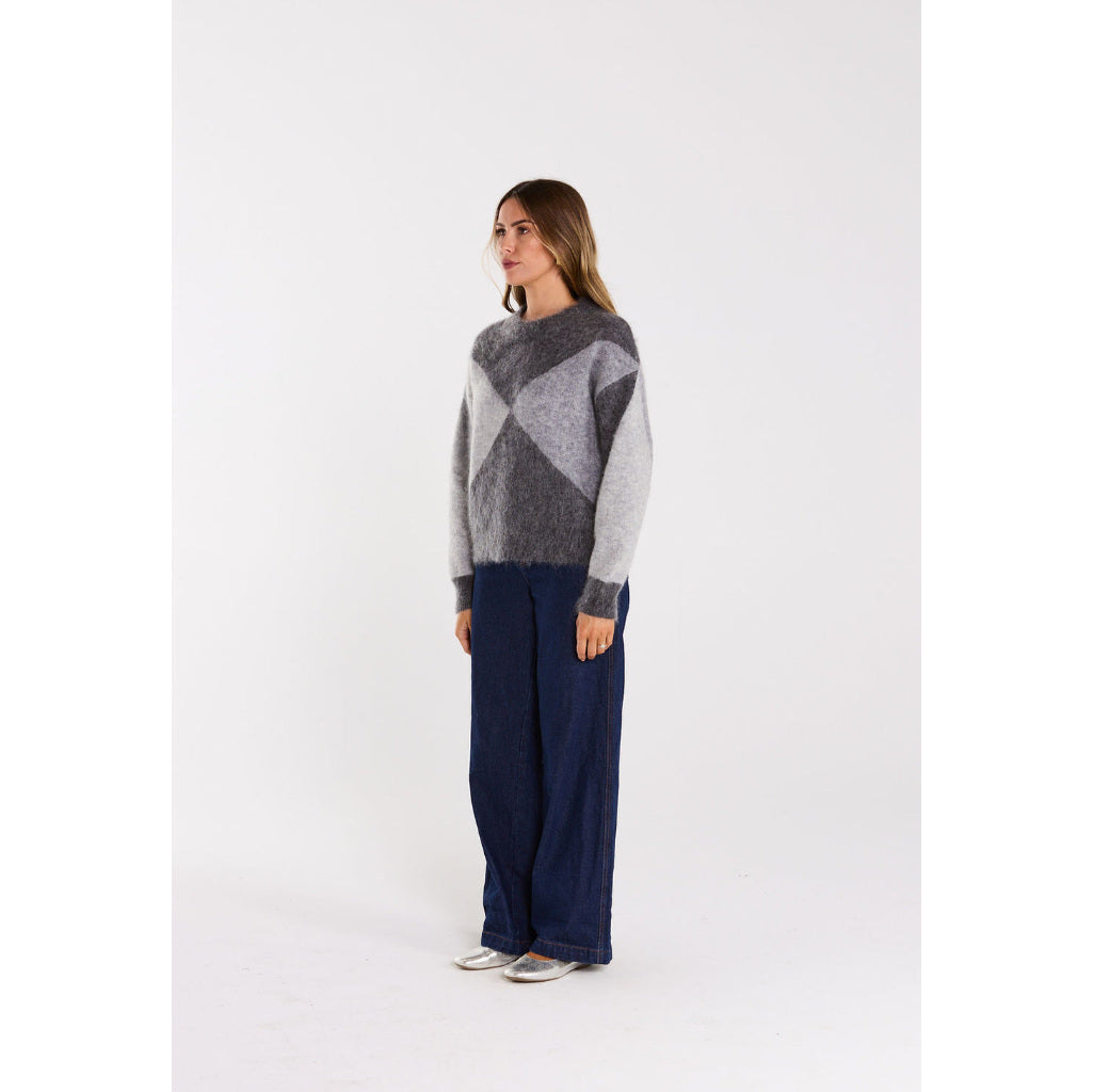 Thing Thing Astrid Jumper - Greyscale | Free Aotearoa NZ shipping on your Thing Thing clothing orders over $100* with Pavement Skate Store!