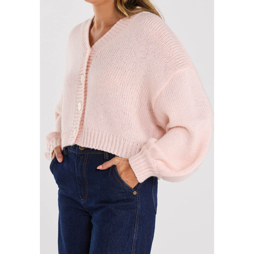 Thing Thing Huddle Cardigan in Milkshake | Shop Thing Thing clothing with Pavement Skate Shop and enjoy free Aotearoa NZ shipping on orders over $100*!