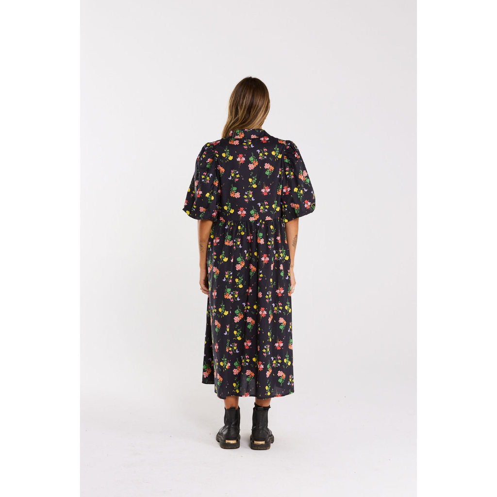 Thing Thing Lucina Dress in Vivid Noir | Shop Thing Thing clothing with Pavement Skate Shop and enjoy free Aotearoa NZ shipping on orders over $100*!