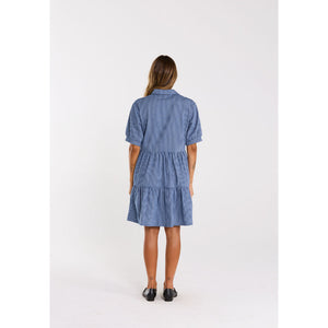 Thing Thing Nova Dress in Skyline Denim | Shop Thing Thing clothing online with Pavement Skate Store with free Aotearoa NZ shipping over $100*!