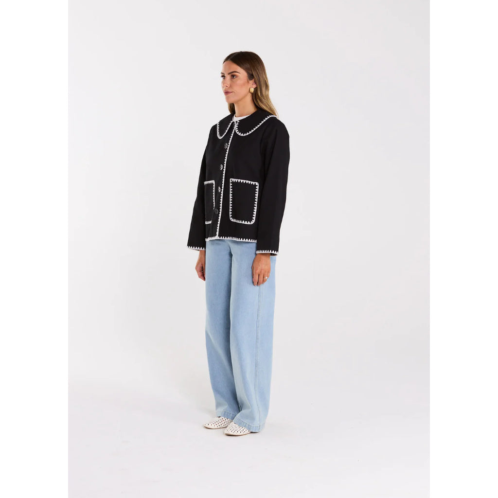 Thing Thing Stitchline Jacket in Black | Free Aotearoa NZ delivery on your Thing Thing clothing order over $100* with Pavement Skate Store!