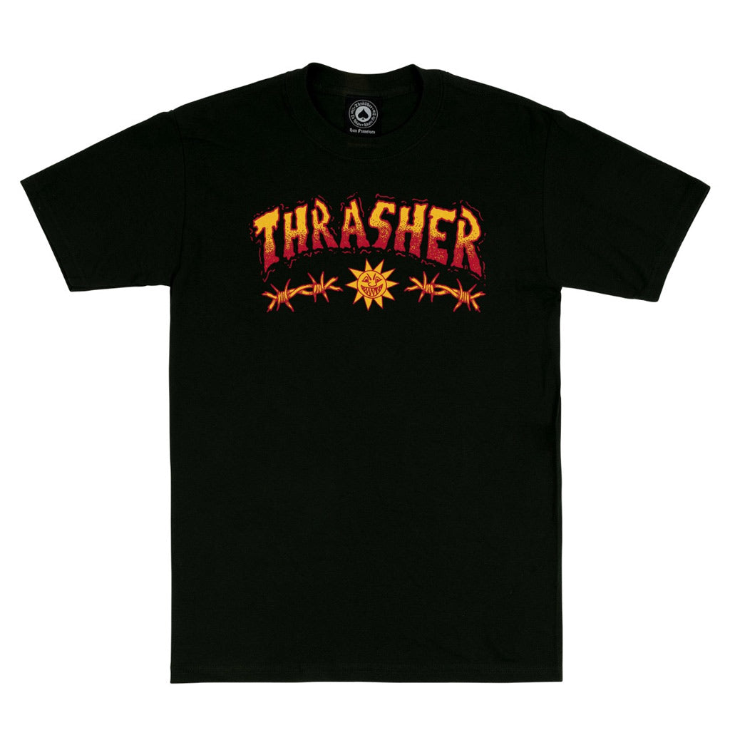 Thrasher Sketch Tee - Black. Heavyweight, 100% pre-shrunk cotton T-shirt featuring illustrations by Mike Gigliotti. Shop Thrasher Skate Mag. clothing and accessories featuring collaborations with Neckface and Alien Workshop. Free NZ shipping over $100. Same day delivery Dunedin*. Pavement skate shop, Dunedin.