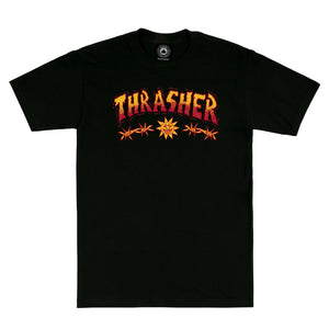 Thrasher Sketch Tee - Black. Heavyweight, 100% pre-shrunk cotton T-shirt featuring illustrations by Mike Gigliotti. Shop Thrasher Skate Mag. clothing and accessories featuring collaborations with Neckface and Alien Workshop. Free NZ shipping over $100. Same day delivery Dunedin*. Pavement skate shop, Dunedin.