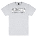 Thrasher Outlined Tee - Grey/White | Shop Thrasher Skaet Mag clothing online with Pavement Skate Store with free NZ shipping over $100*!