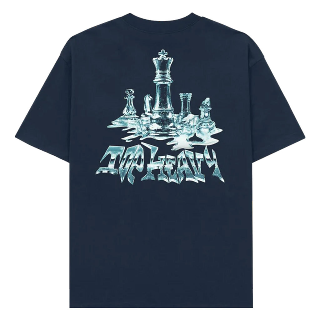 Top Heavy Kings Tee - Navy. Shop Top Heavy Entertainment streetwear clothing and accessories online with Pavement Skate Store! Free Aotearoa NZ shipping over $100*