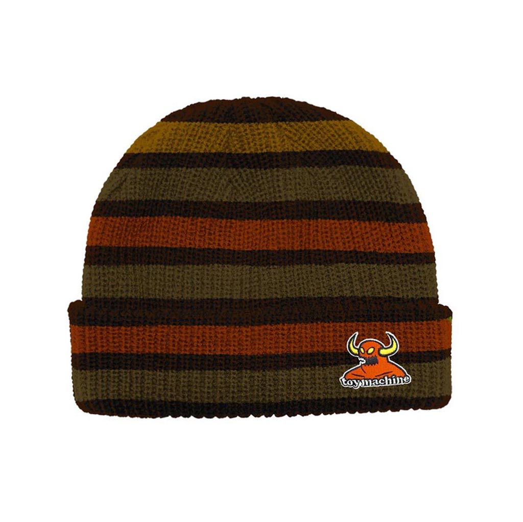 Shop Toy Machine Multi Stripe Beanie in Orange with Pavement Skate Store and receive free Aotearoa NZ shipping over $100* when you buy online!