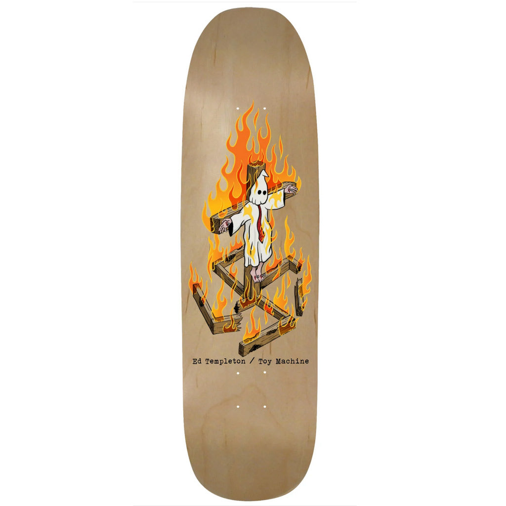 Toy Machine Templeton Charred Cross 9.0" Deck | Free Aotearoa shipping on Toy Machine orders over $100* when you shop online with Pavement Skate Store.