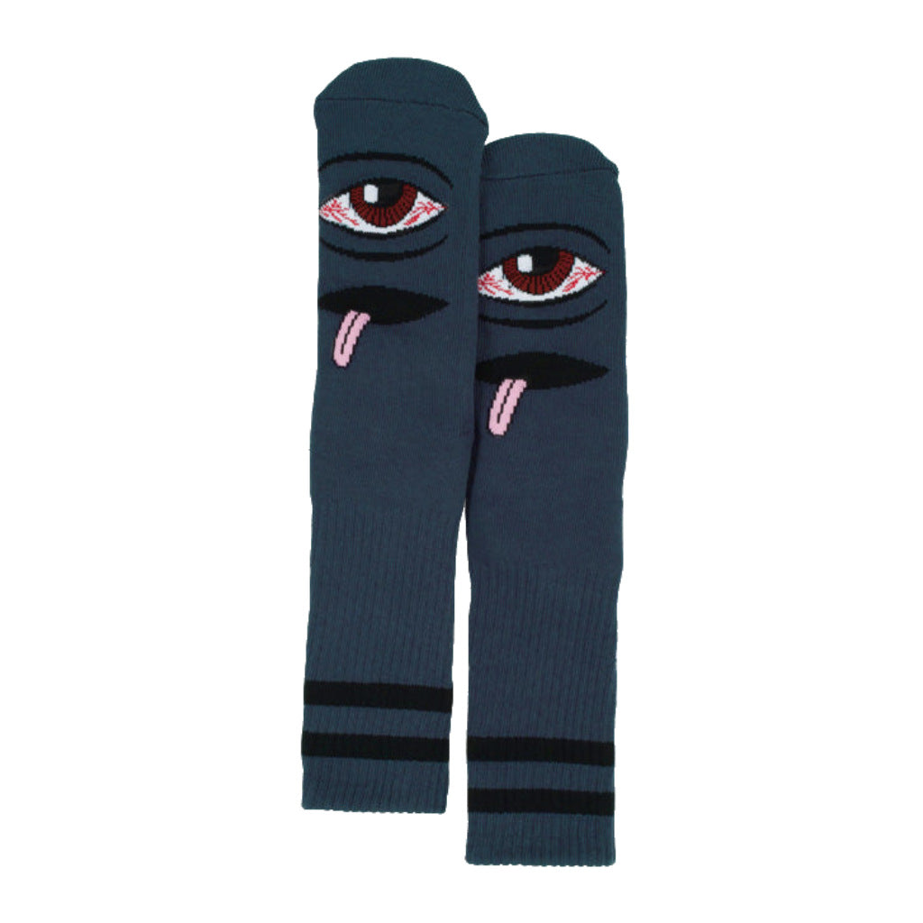 Toy Machine Bloodshot Eye Socks in Slate | Shop Toy Machine skateboards & clothing online with Pavement Skate Store with free Aotearoa NZ shipping over $100*!