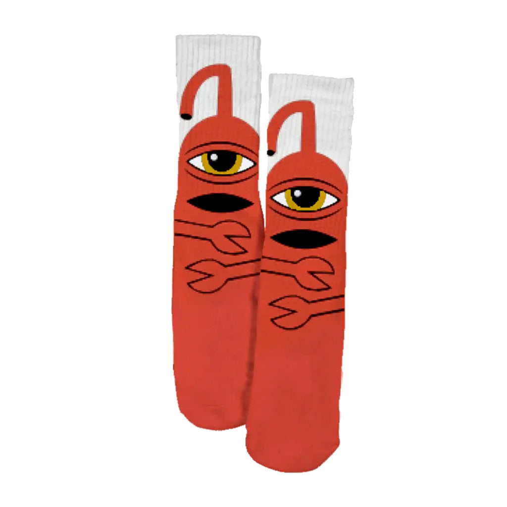 Toy Machine Hug Socks in Rust | Shop Toy Machine skateboards & clothing online with Pavement Skate Store with free Aotearoa NZ shipping over $100*!