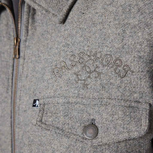Pass~Port Arthur Wool Zip Jacket - Grey Marle | Free Aotearoa NZ shipping over $100* when you shop Pass~Port range #45 online with Pavement Skate Store! 