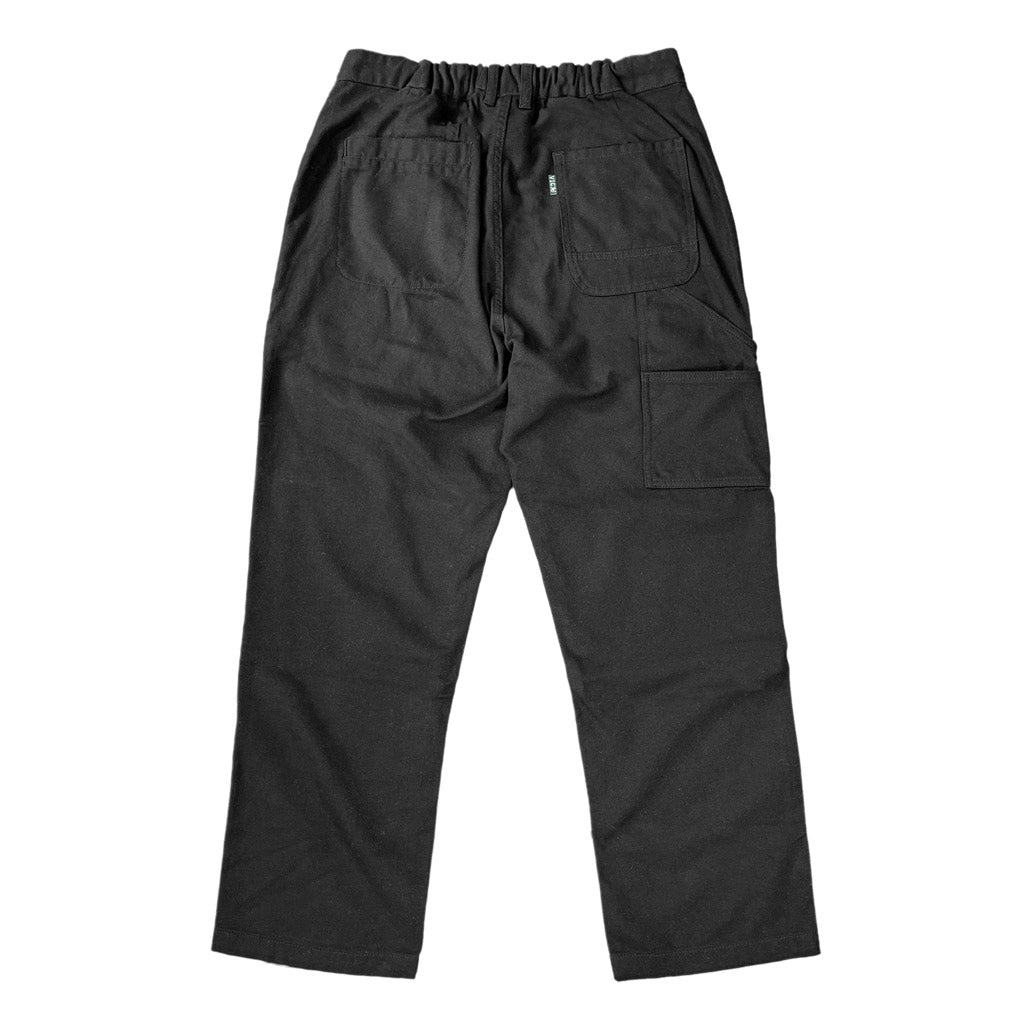 VIC DOUBLE KNEE CANVAS PANTS - BLACK