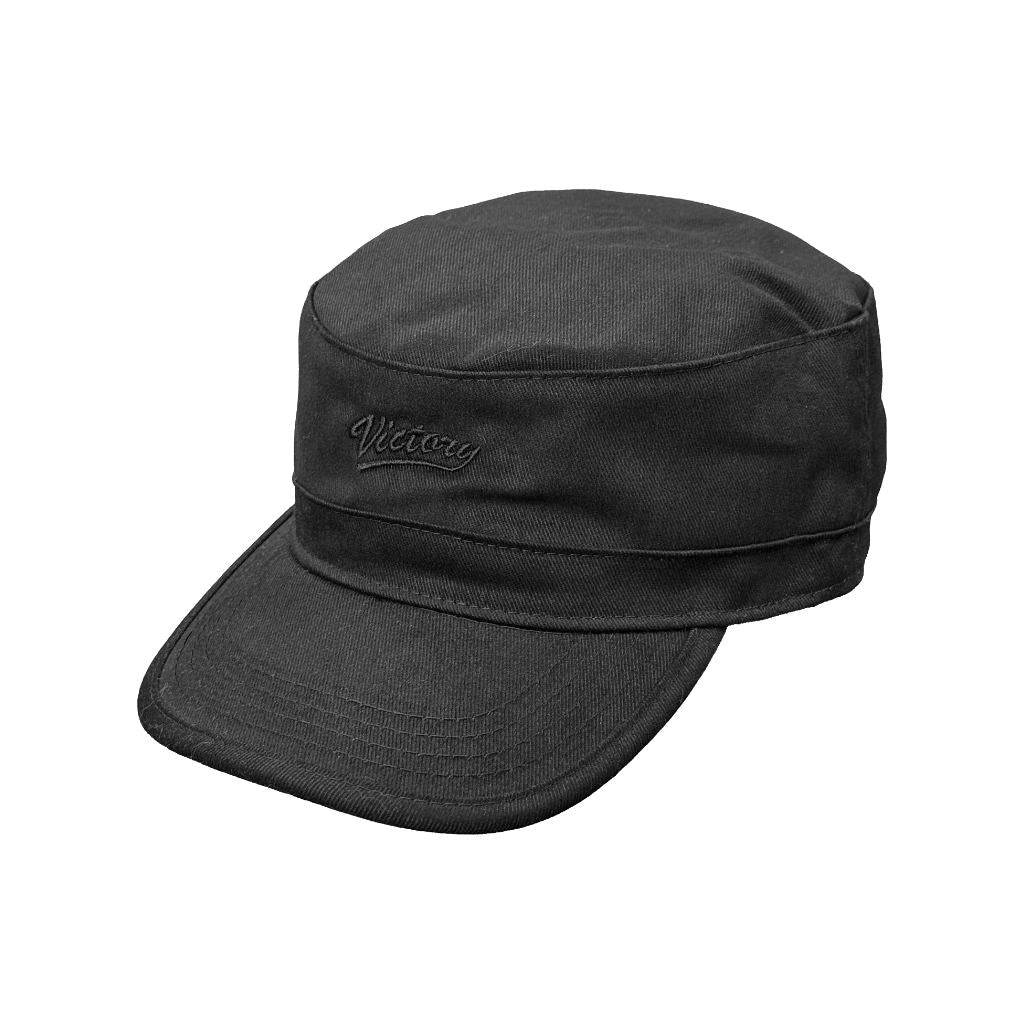 VIC Military Field Cap in Black (Tonal Logo) | Shop VIC Apparel online with Pavement Skate Store with free Aotearoa NZ shipping over $100*!