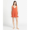 Volcom Hang Loose Romper - Dust Red. The Hang Loose Romper is the perfect swim cover-up for those pre and post-beach day errands. Shop women's Volcom clothing and accessories online with Dunedin's independent skate store, PAVEMENT. Free NZ shipping over $150.