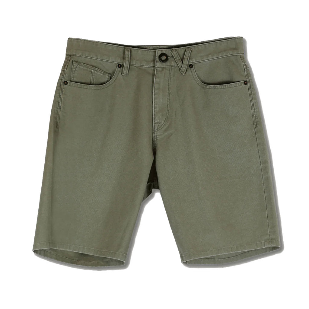 Volcom Solver Lite 5 Pocket Short 19 Shorts - Army Green Combo. 99% Cotton / 1% Elastane left hand Twill. Shop Volcom men's clothing online with Pavement, Dunedin's independent skate store. Free NZ shipping over $150 - Same day Dunedin delivery - Easy returns.