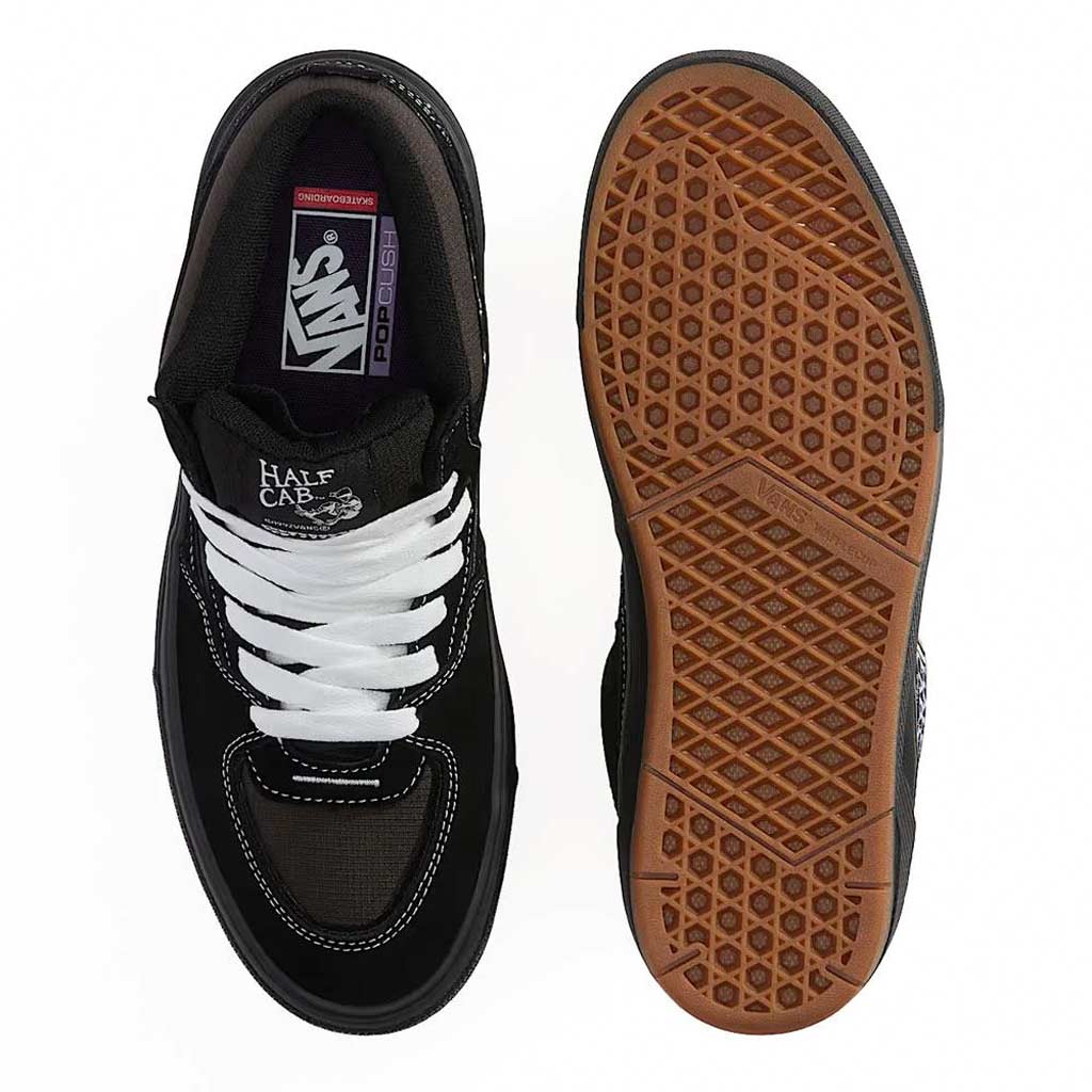 Vans Skate Half Cab Wafflecup in Black/Asphalt | Shop Vans Skate skate shoes online with Pavement Skate Store with free Aotearoa NZ shipping over $100*!