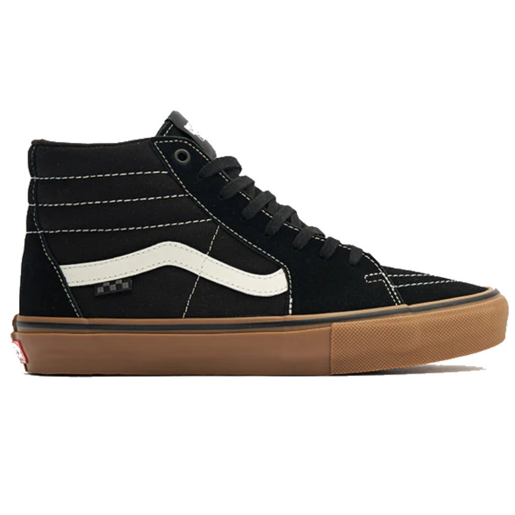 Shop the Vans Skate Sk8-Hi in Black/Gum/White VNOAFCCB9K.BKW online with Pavement Skate Store with free Aotearoa NZ shipping!