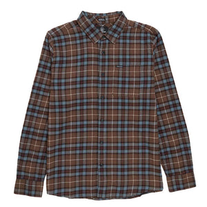 Volcom Caden Plaid LS Shirt Brown Stone | Free Aotearoa NZ shipping over $100* when you shop Volcom online with Pavement Skate Store