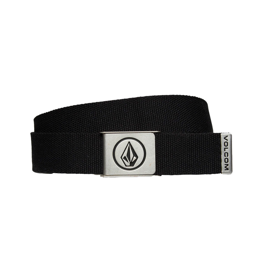 Volcom Circle Stone Web Belt - Black | Free Aotearoa NZ shipping over $100* when you shop Volcom online with Pavement Skate Store!