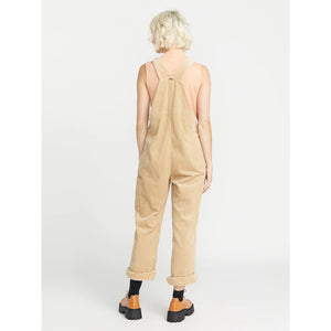 Volcom Stone Street Overalls - Khaki. 28" Inseam.  100% Cotton Wide Wale Corduroy Overalls with tapered leg and asymmetrically seamed bib pocket. Shop Volcom clothing and accessories and enjoy free NZ shipping over $100. Pavement, Dunedin's independent skate store, since 2009.