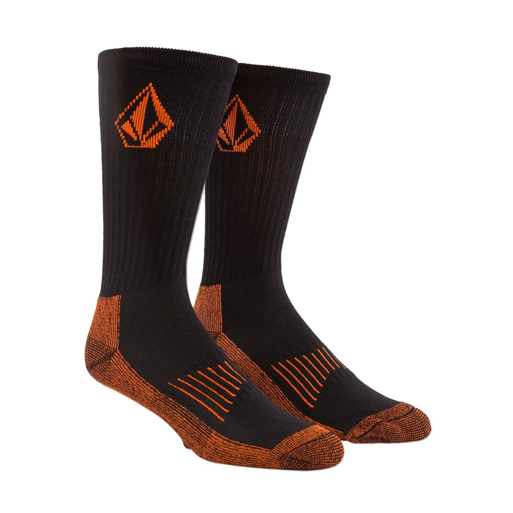 Buy the Volcom Workwear Socks 3 Pack in Black | Free Aotearoa shipping on all Volcom orders over $100* with Pavement Skate Store!