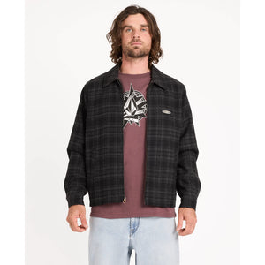 Volcom Avoider Garage Jacket in Black Grey | Shop Volcom online with free Aotearoa NZ shipping over $100* with Pavement Skate Store.