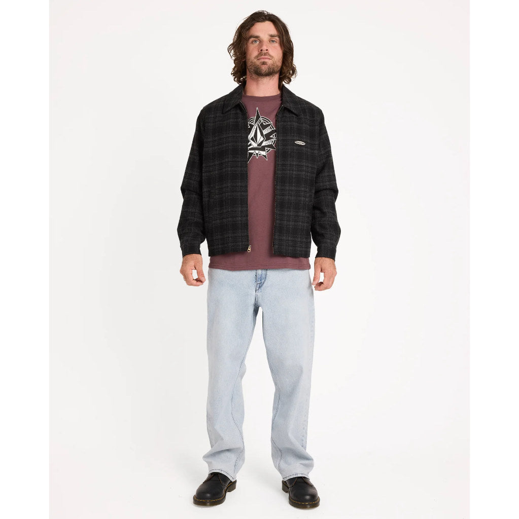 Volcom Avoider Garage Jacket in Black Grey | Shop Volcom online with free Aotearoa NZ shipping over $100* with Pavement Skate Store.