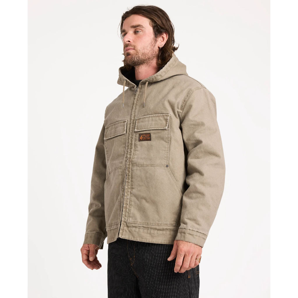 Volcom Freshdust Workwear Jacket in Brindle | Shop Volcom online with free Aotearoa NZ shipping over $100* with Pavement Skate Store.