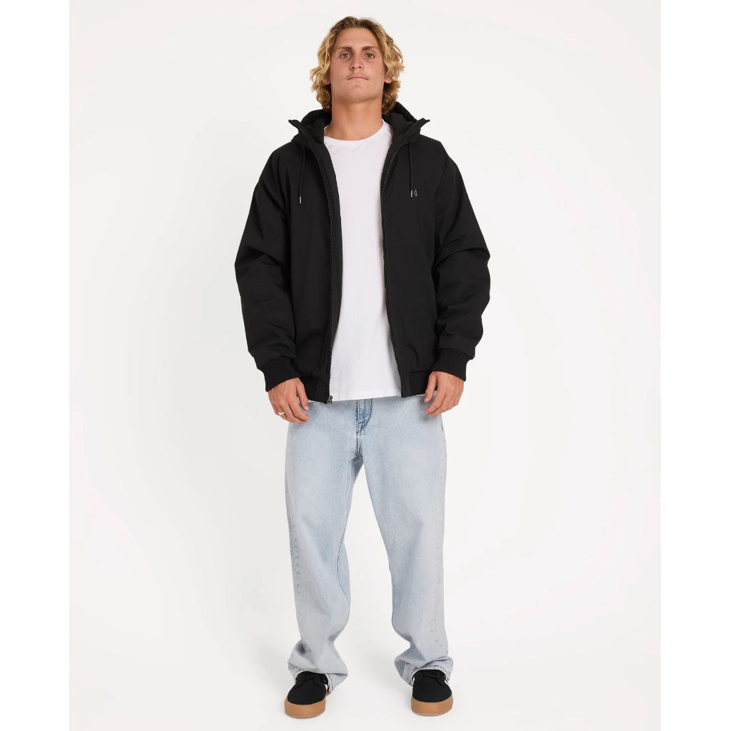 Volcom Hernan 10K Waterproof Jacket in Rinsed Black | Shop Volcom online with free Aotearoa NZ shipping over $100* with Pavement Skate Store.