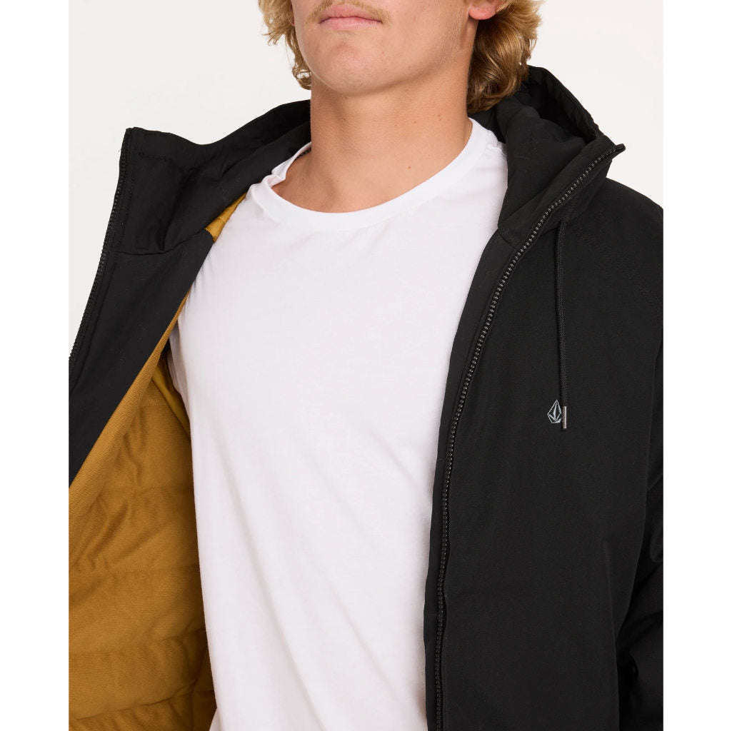 Volcom Hernan 10K Waterproof Jacket in Rinsed Black | Shop Volcom online with free Aotearoa NZ shipping over $100* with Pavement Skate Store.
