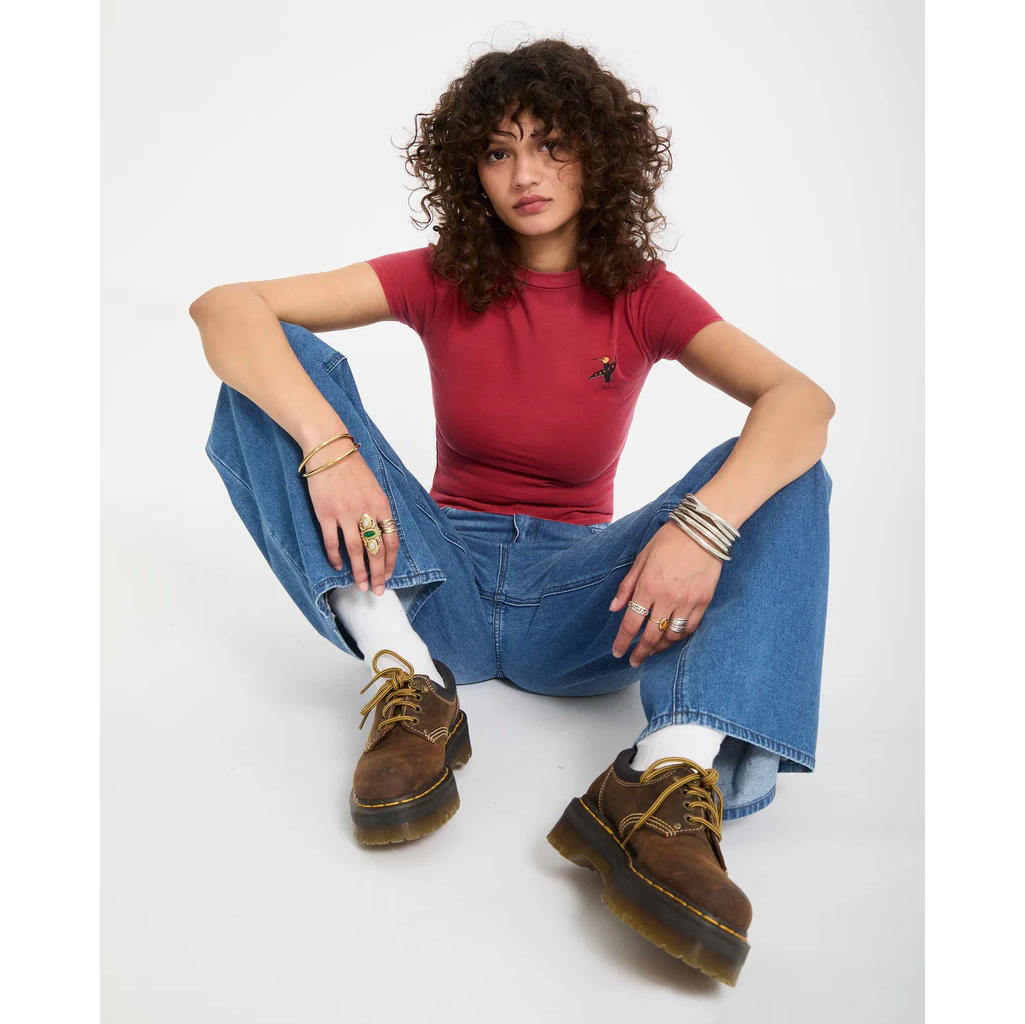 Volcom Stoned Boyfriend Low Rise Jeans in Worn Light Blue | Shop Volcom clothing online with Pavement Skate Store with free Aotearoa NZ shipping over $100*!