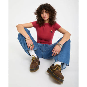 Volcom Stoned Boyfriend Low Rise Jeans in Worn Light Blue | Shop Volcom clothing online with Pavement Skate Store with free Aotearoa NZ shipping over $100*!