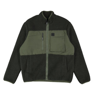 Volcom Storm Stone Zip Fleece Jacket in Rinsed Black | Shop Volcom online with free Aotearoa NZ shipping over $100* with Pavement Skate Store.