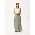 Afends Base Seersucker Maxi Skirt in Deep Green Check | Shop Afends with Pavement online and recieved free Aotearoa NZ shipping on orders over $100*!