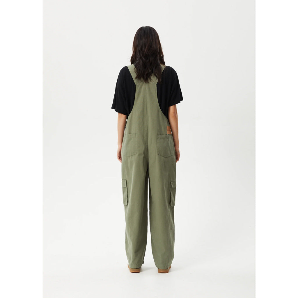 AFENDS FRASER UTILITY OVERALLS - OLIVE